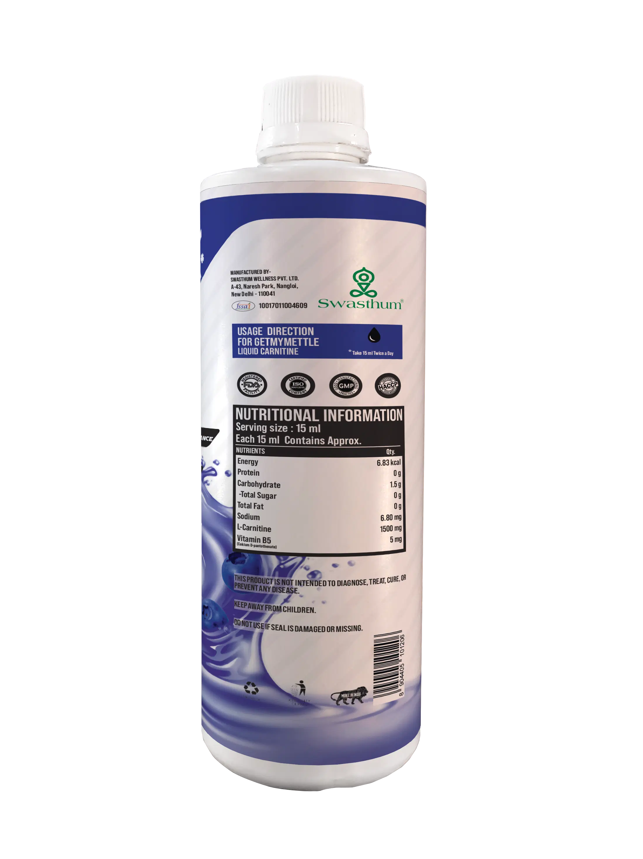 Getmymettle L-Carnitine 3000mg Per Day Liquid Blueberry 450ml Getmymettle L-Carnitine 3000mg Per Day Liquid Blueberry 450ml
