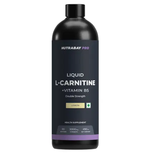 nutrabay pro liquid l-carnitine + vitamin b5 - 3000mg supporting your weight loss goals without jitters or crashes. NutraBio L-Carnitine Liquid Shots