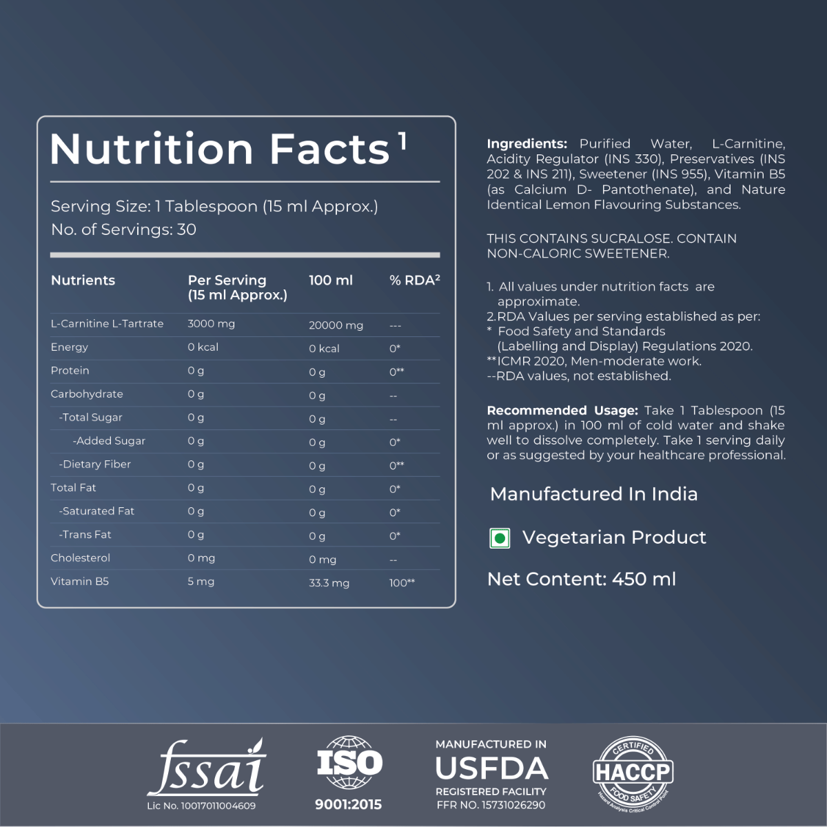 que es tartrato de l carnitina L-CARNITINA TARTRATO 3000MG  Lab Nutrition