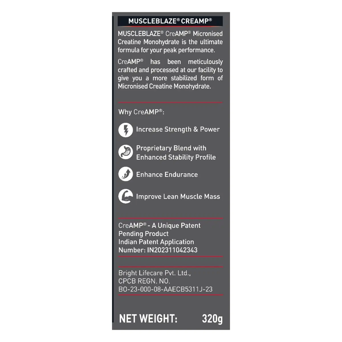 MuscleBlaze Creatine Monohydrate 320g - Image 9