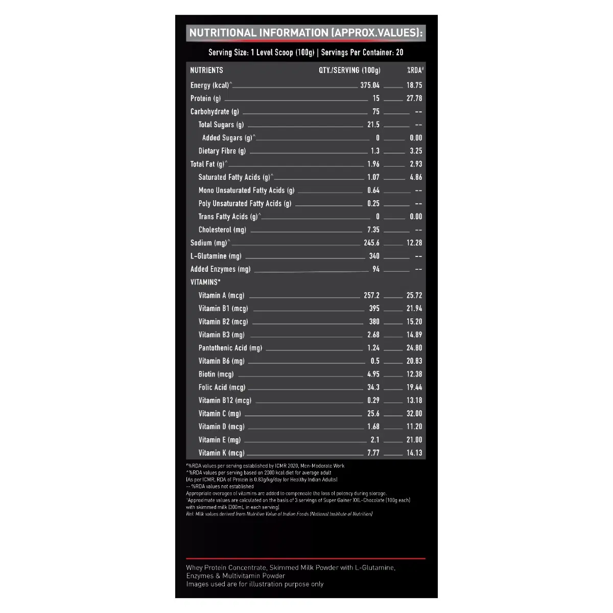 MuscleBlaze Super Gainer XXL Chocolate 2kg 20 Servings - Image 6