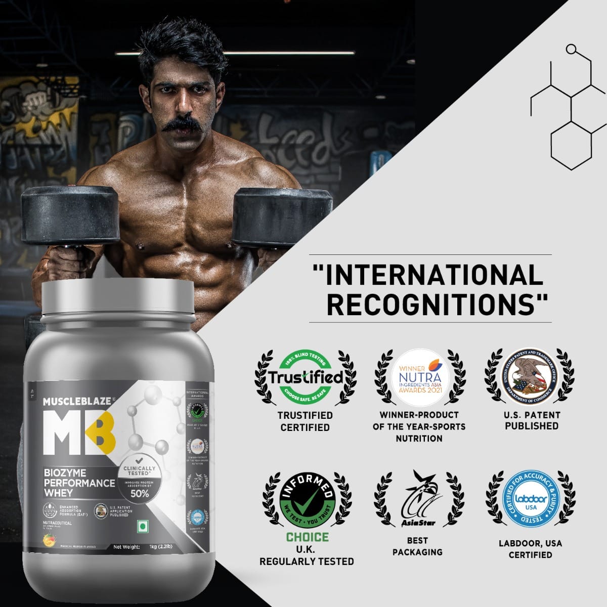 MuscleBlaze MB Biozyme Performance Whey 1kg | 28 Serving | Magical ...