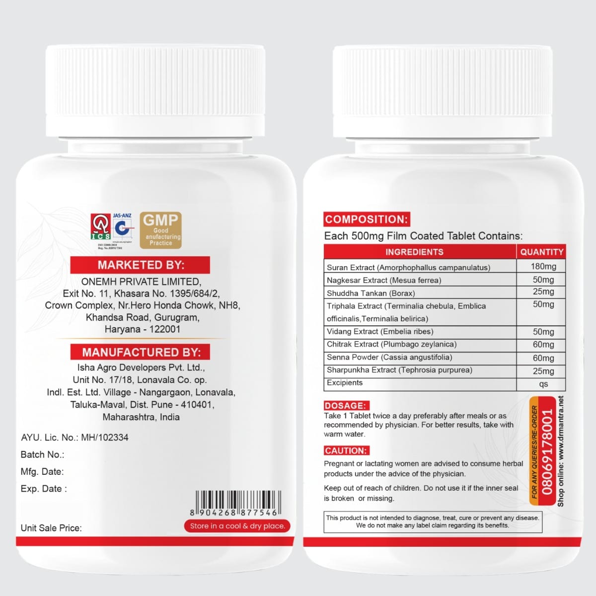 Dr Mantra Pilo Bliss 30 Tablets