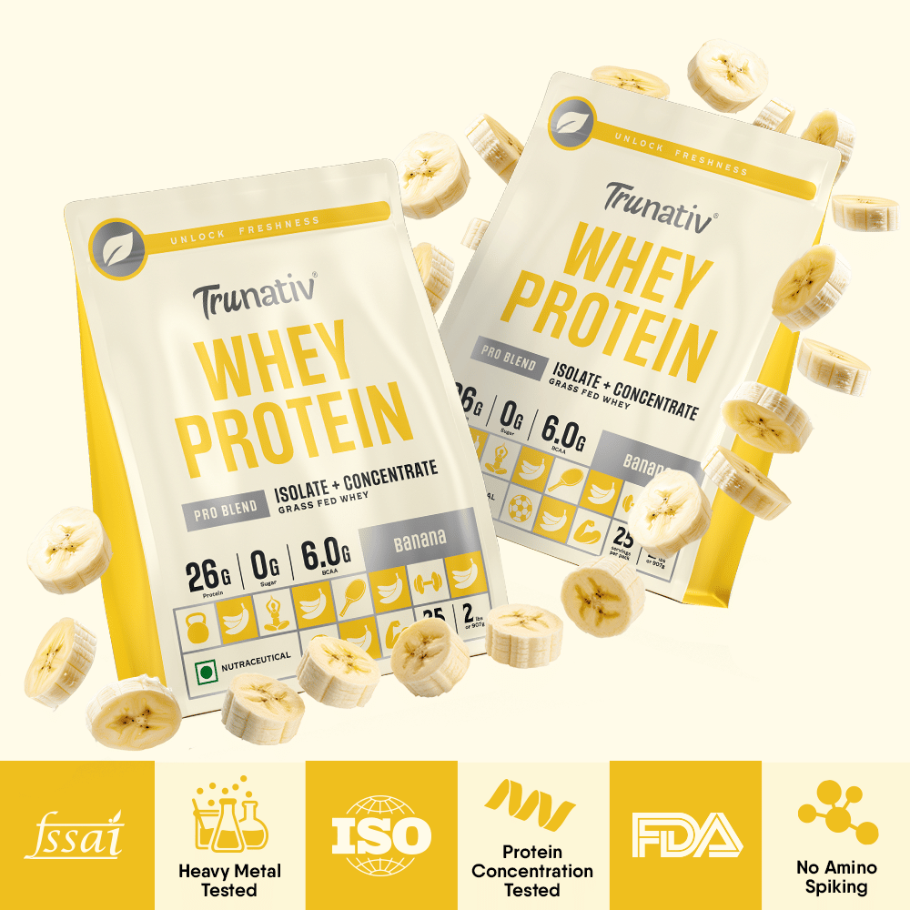 Trunativ Whey Protein Isolate & Concentrate Pro Blend | 26g Protein ...