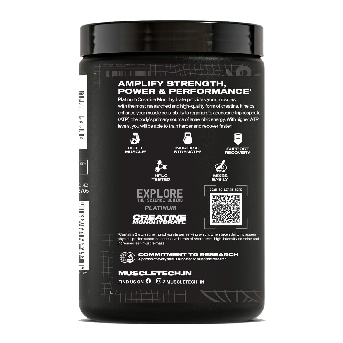 MuscleTech Platinum Creatine Monohydrate Powder | 3 g Creatine Per ...
