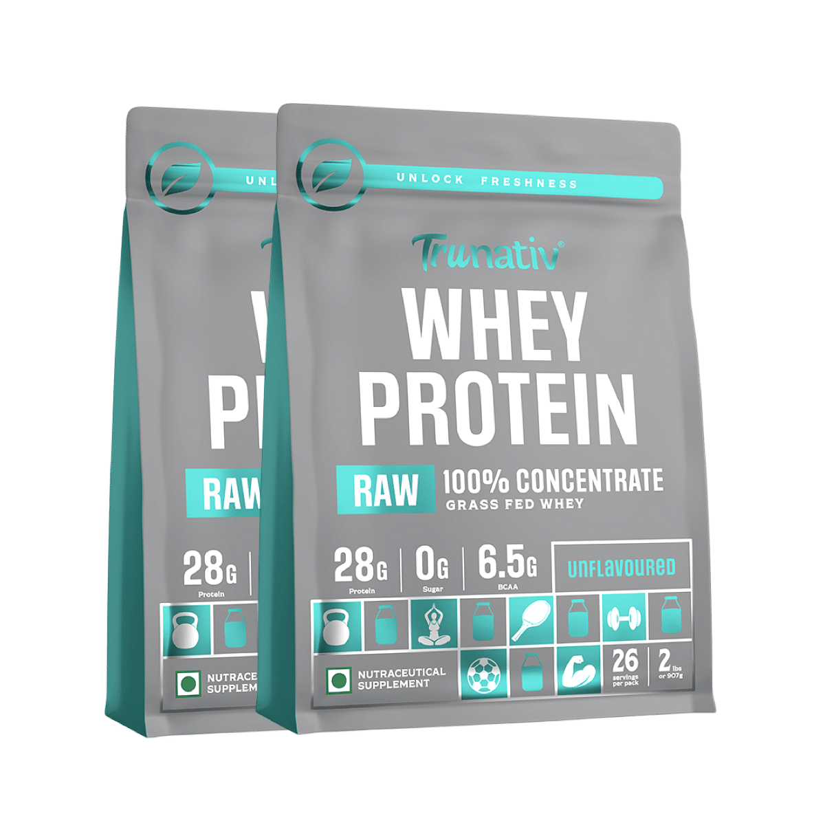 TruNativ Raw Whey Protein Concentrate 907g | 30 Serving | Unflavoured ...