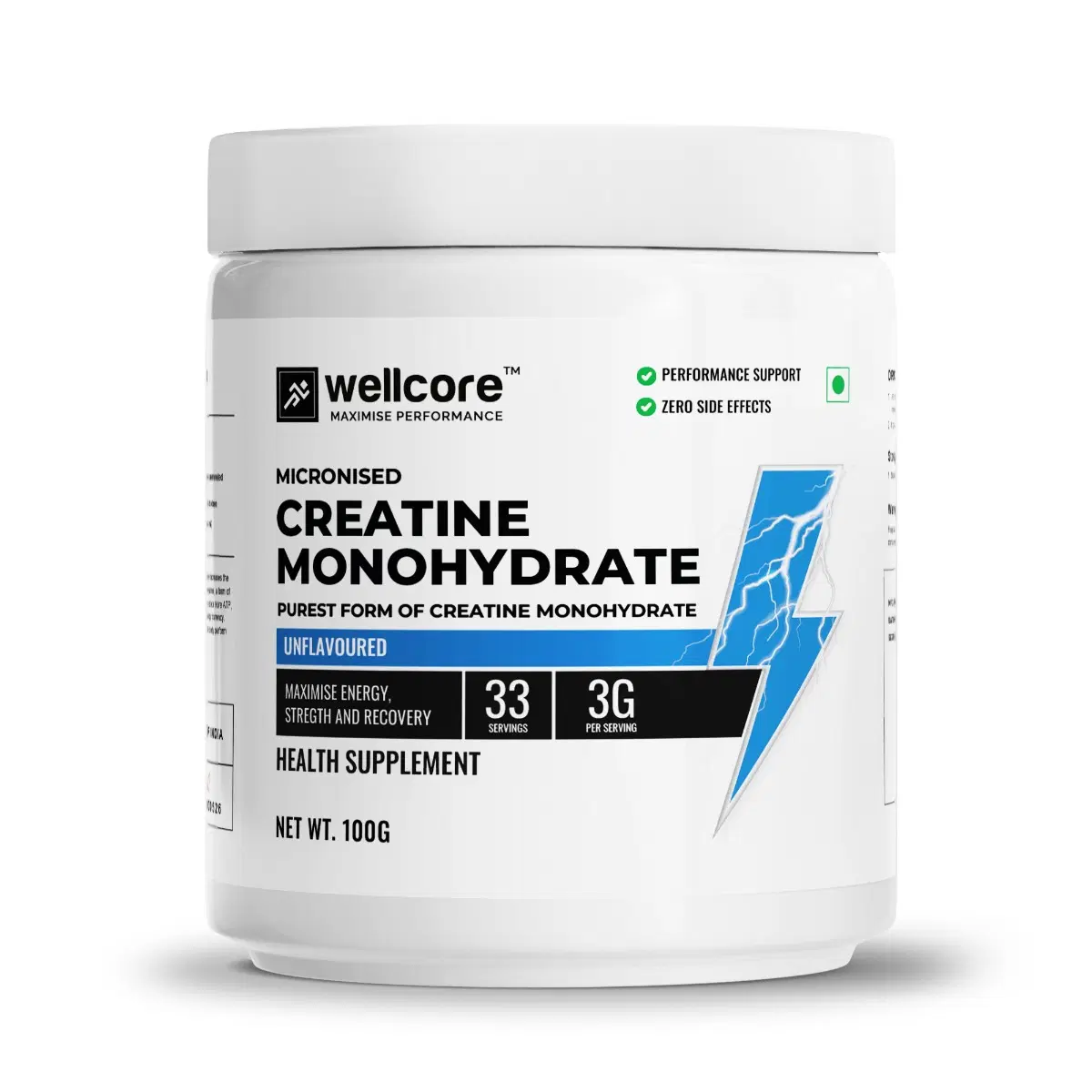 Wellcore Micronised Creatine Monohydrate 100g - Image 1