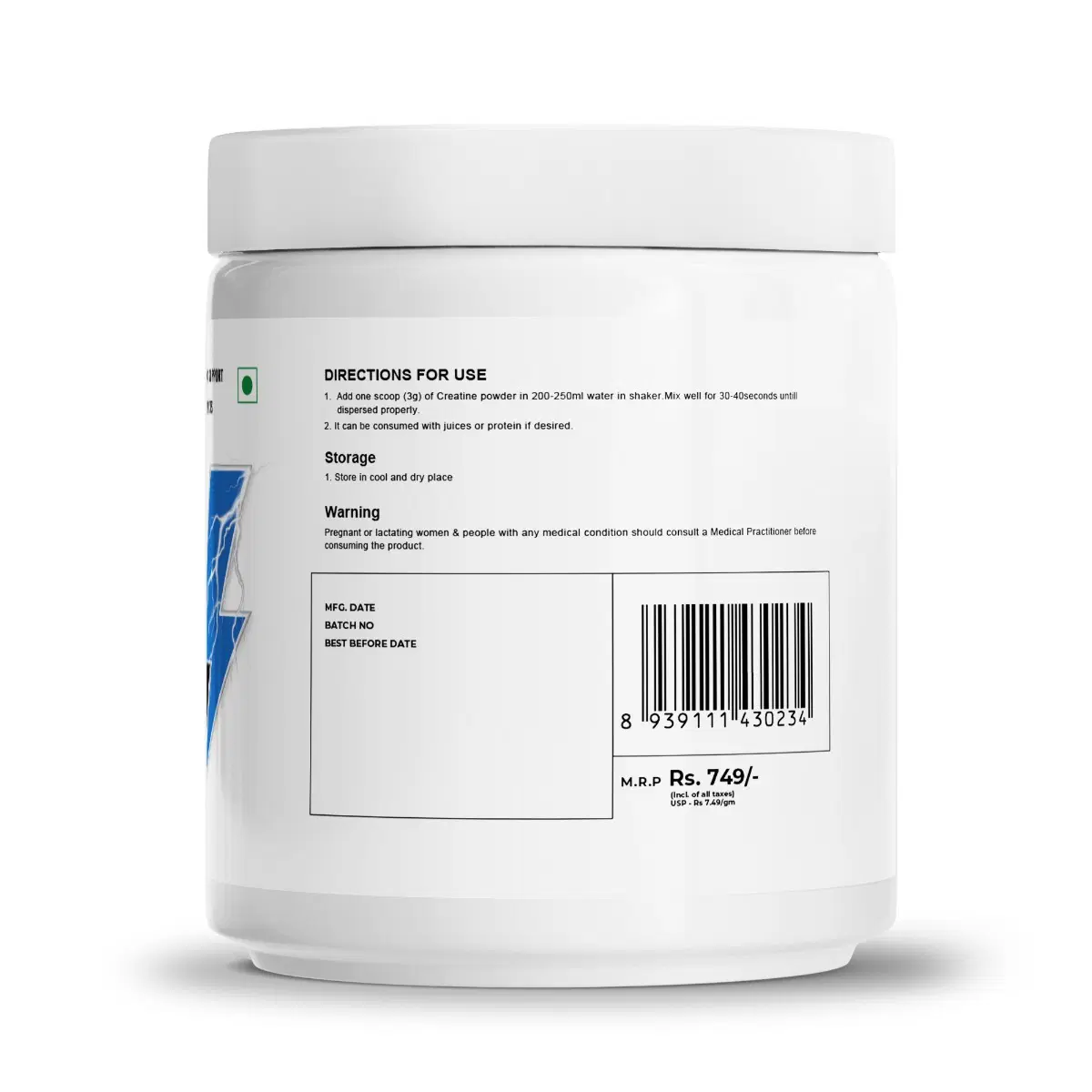 Wellcore Micronised Creatine Monohydrate 100g - Image 3
