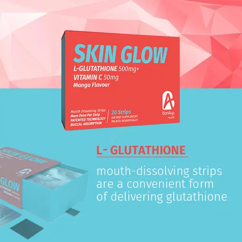 glutathione tablets strips Bonaiyu Glutathione And Vitamin C Mouth Dissolving Strips Dietary Glow Skin Supplement For Skin Lightening And Wellness (20 Strips)